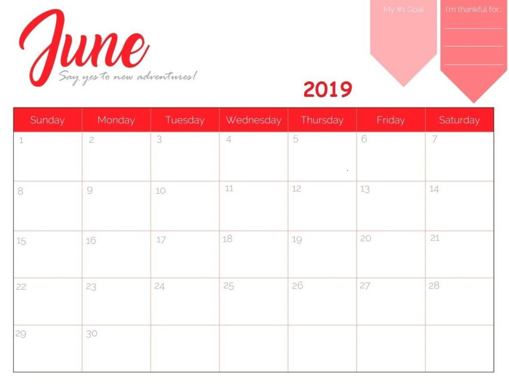 Cute June 2019 Calendar - February 2019 Calendar Cute - HD Wallpaper 