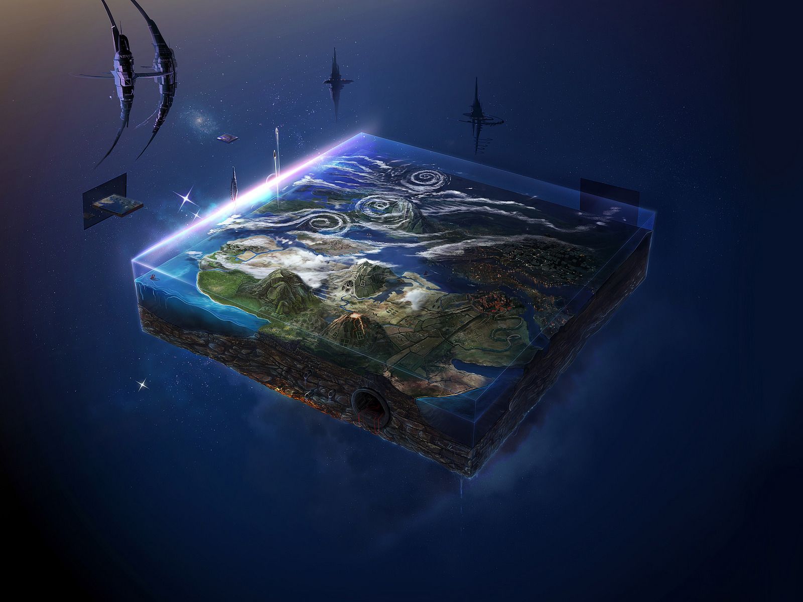 3d Abstract 0153 Wallpaper - Flat Earth Real - HD Wallpaper 