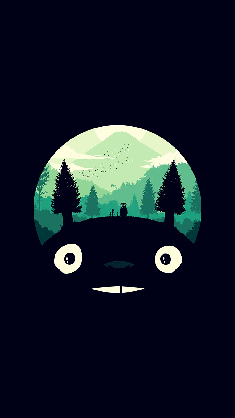 Com Apple Iphone7 Iphone7plus Wallpaper Ao38 Totoro Totoro Phone Wallpapers Hd 750x1334 Wallpaper Teahub Io