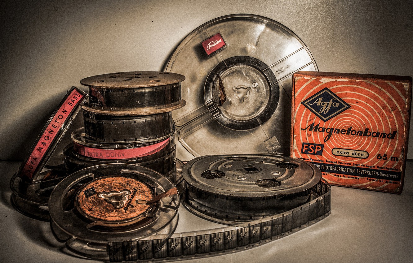 Photo Wallpaper Vintage, Films, Toshiba, Magnetonband, - Circle - HD Wallpaper 