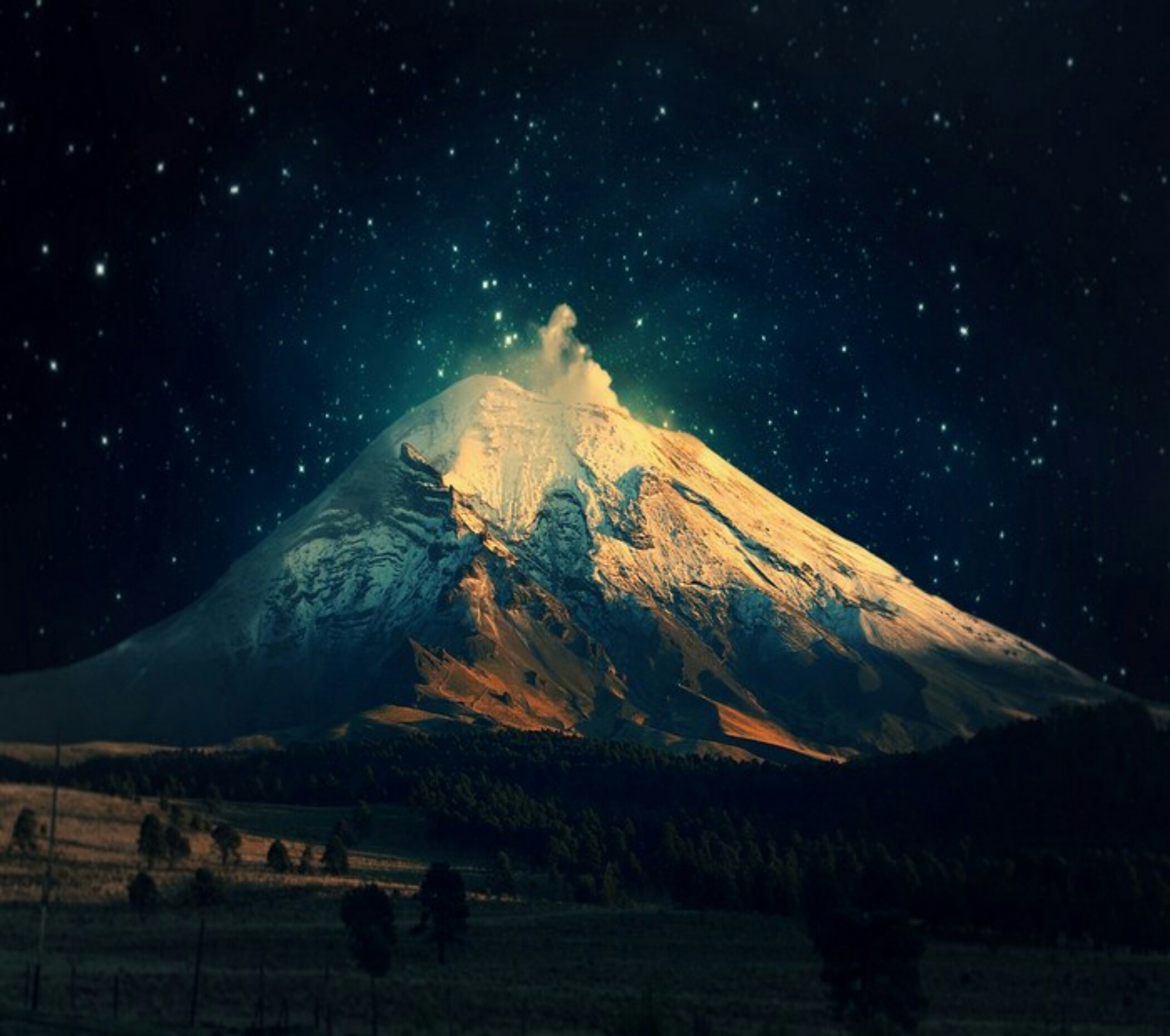 Fuji Mountain Wallpaper Night - HD Wallpaper 