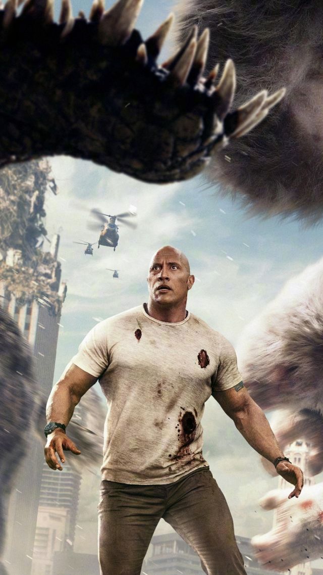 Poster Dwayne Johnson Rampage - HD Wallpaper 