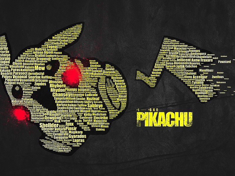 Pikachu Wallpaper Hd 2880 Ã - Pikachu Typography - HD Wallpaper 