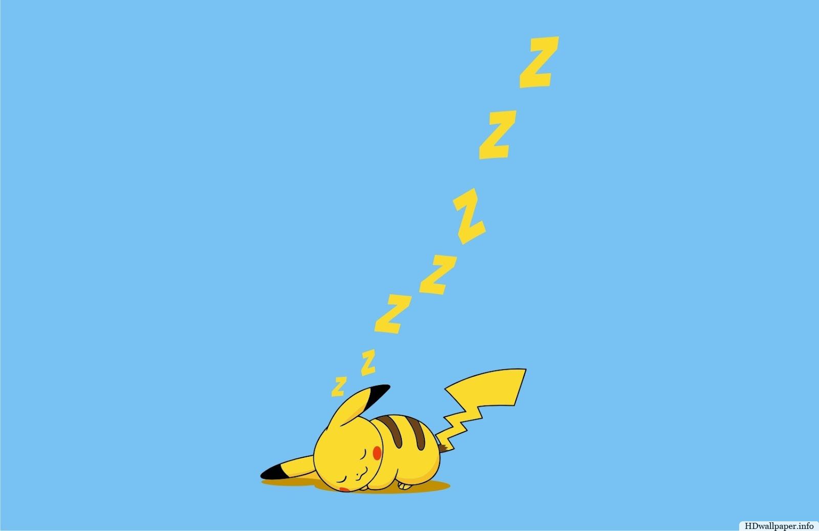 Pikachu Sleeping - HD Wallpaper 
