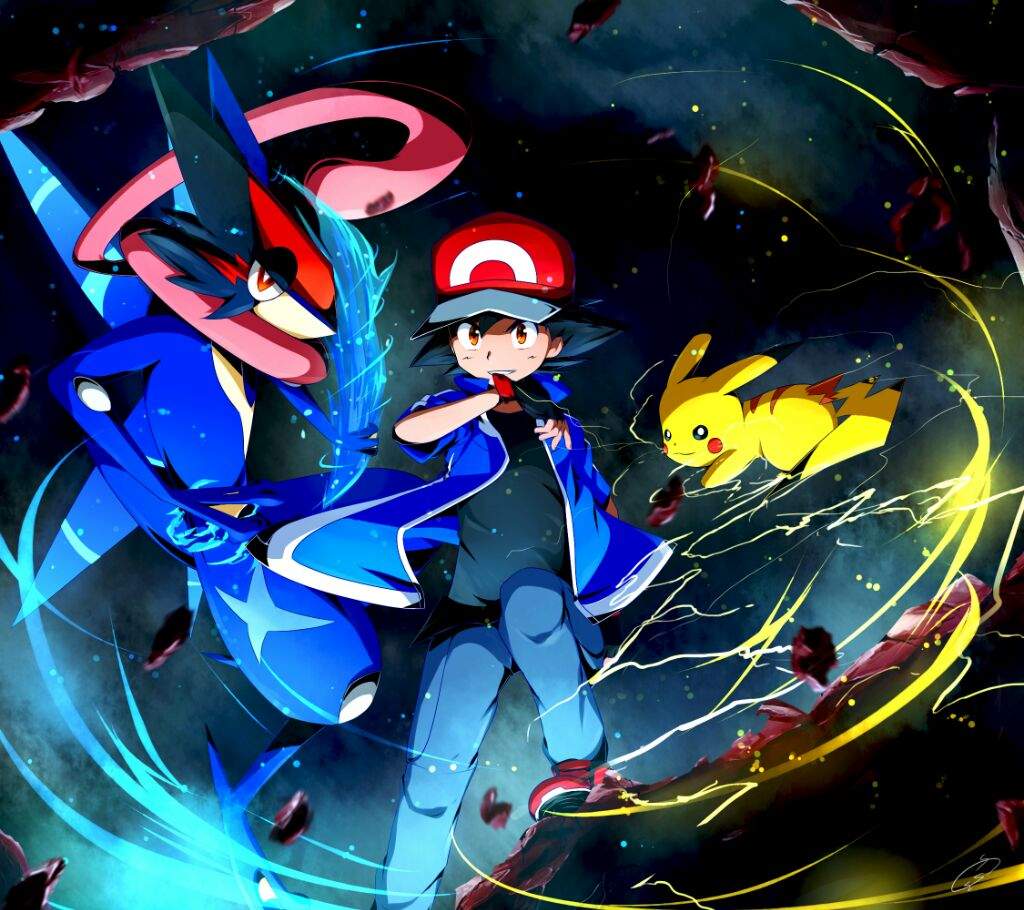 User Uploaded Image - Pokemon Greninja And Ash - HD Wallpaper 