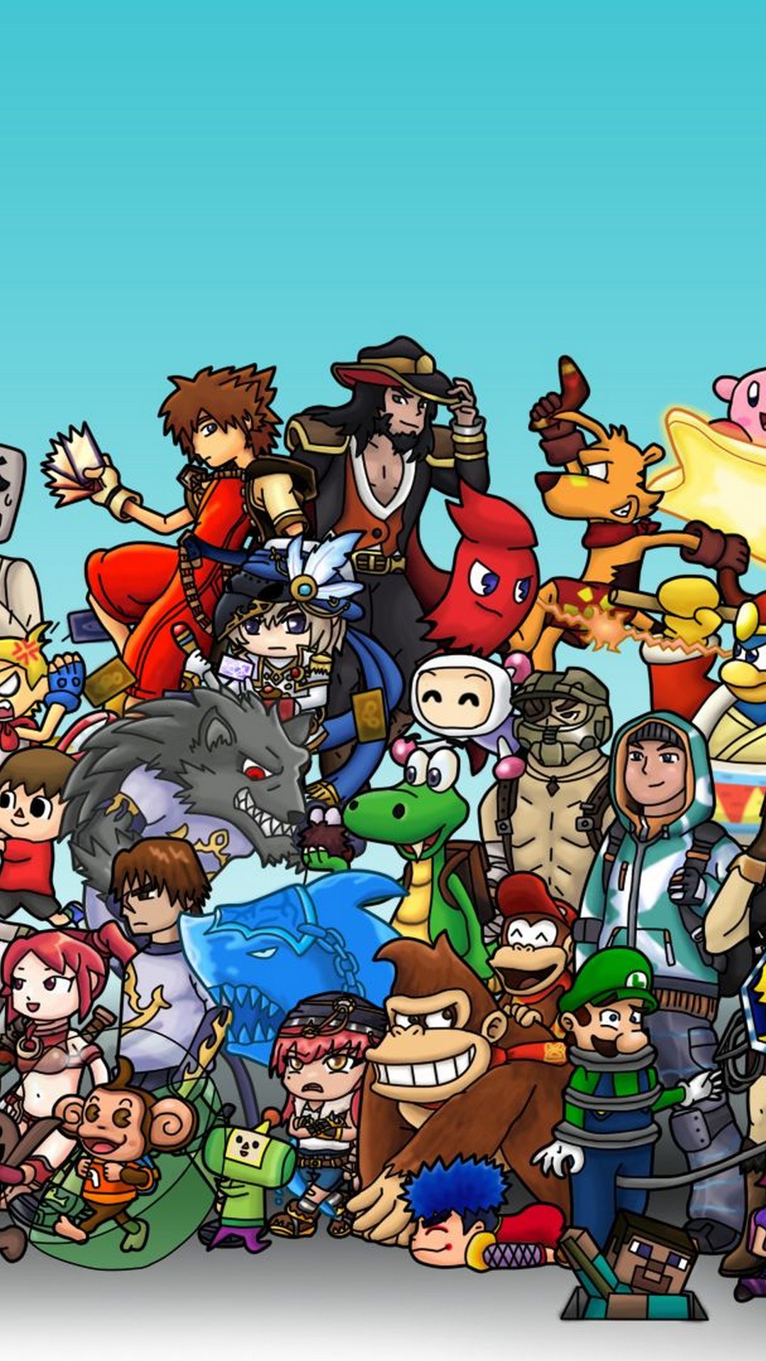 Video Game Backgrounds For Android With High-resolution - Classic Old Video  Game Characters - 1080x1920 Wallpaper 