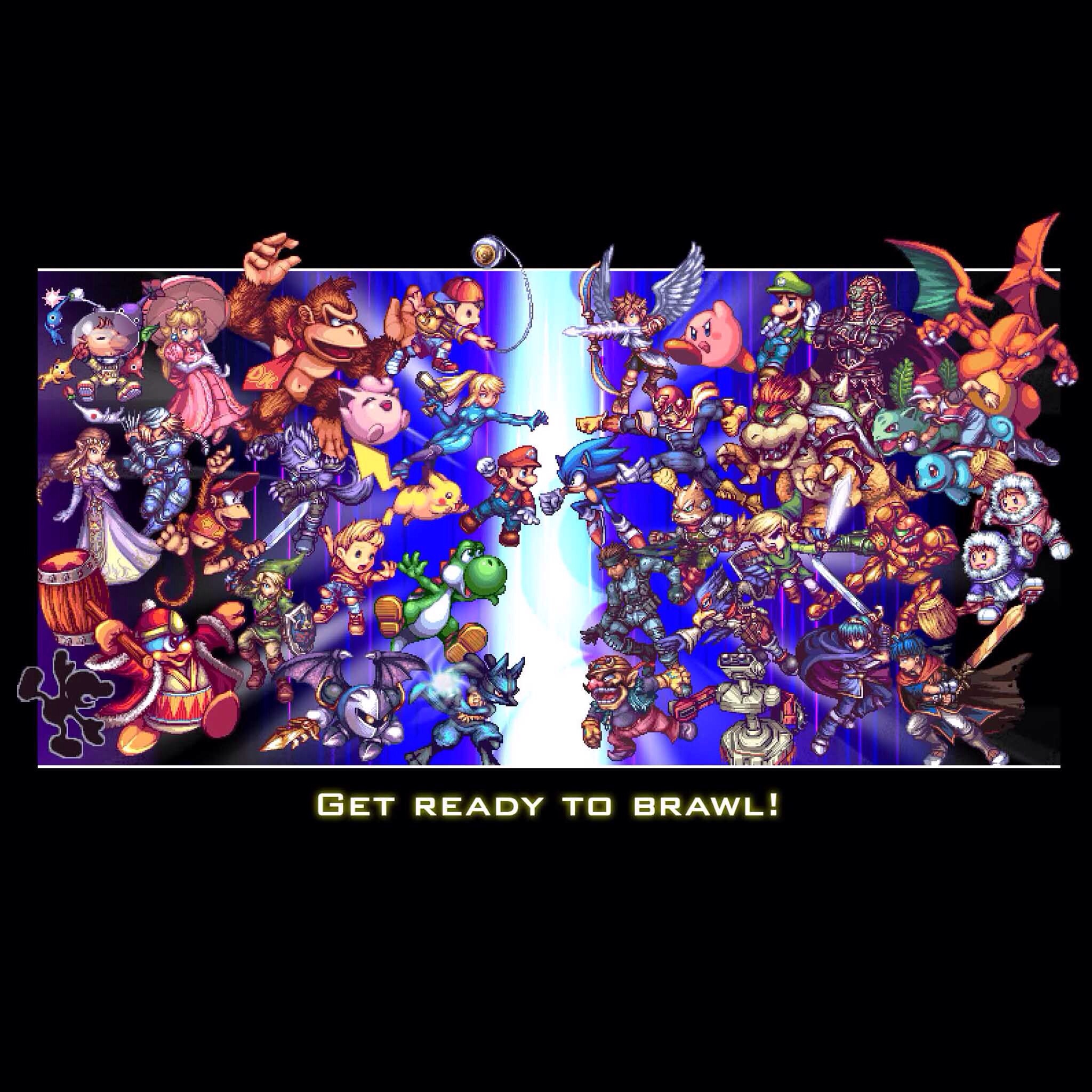 Video Game Wallpaper - Super Smash Bros Brawl Art - HD Wallpaper 
