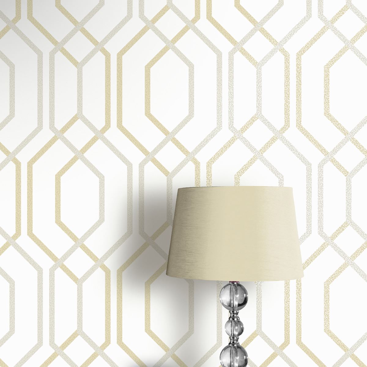 White geometric wallpaper