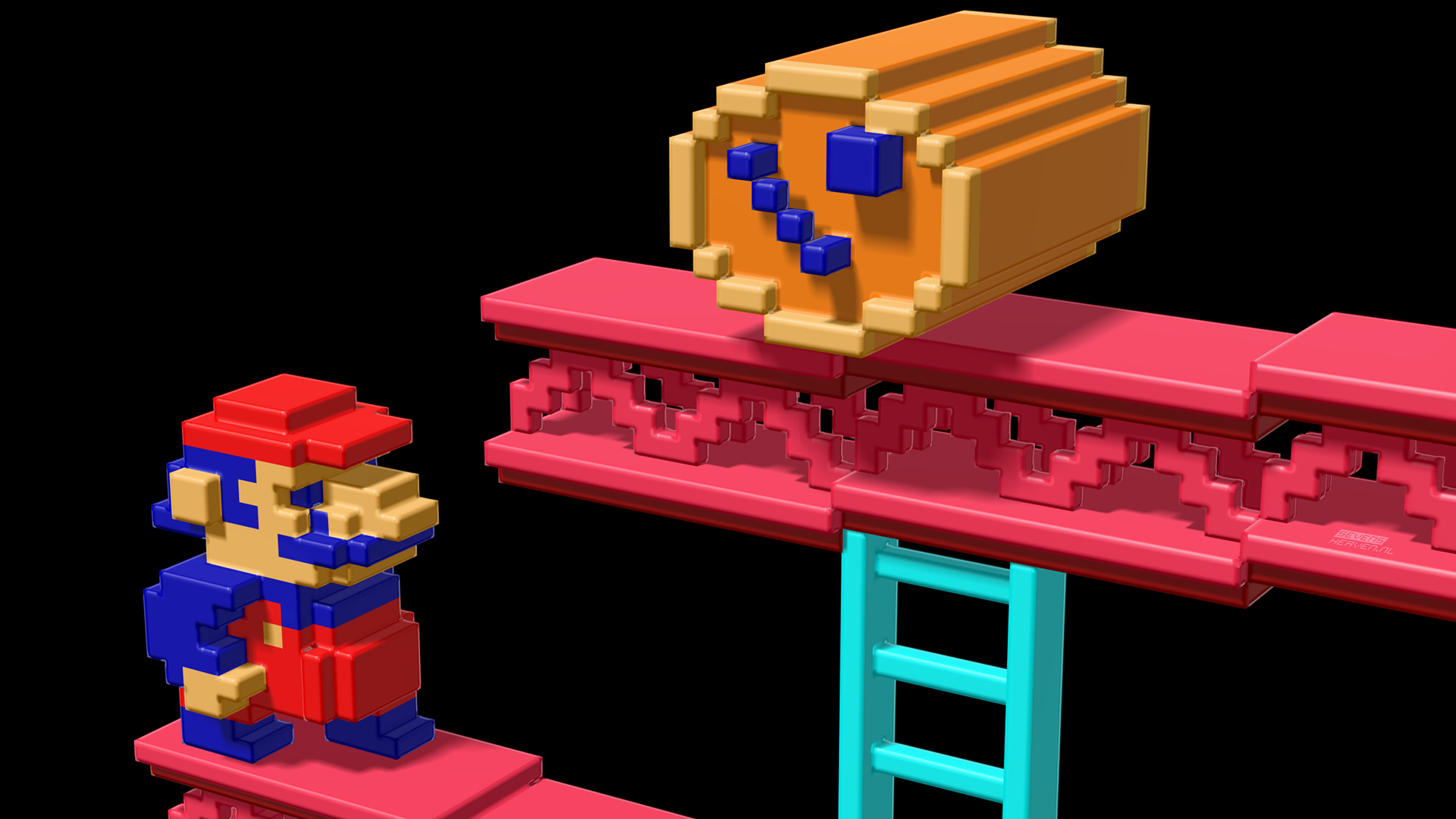 8 Bit Donkey Kong Mario - HD Wallpaper 