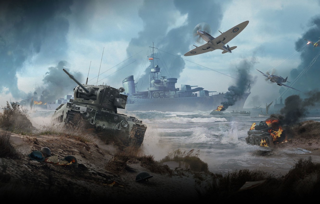 Photo Wallpaper Wot, World Of Tanks, World Of Tanks, - Wargaming Dunkirk - HD Wallpaper 