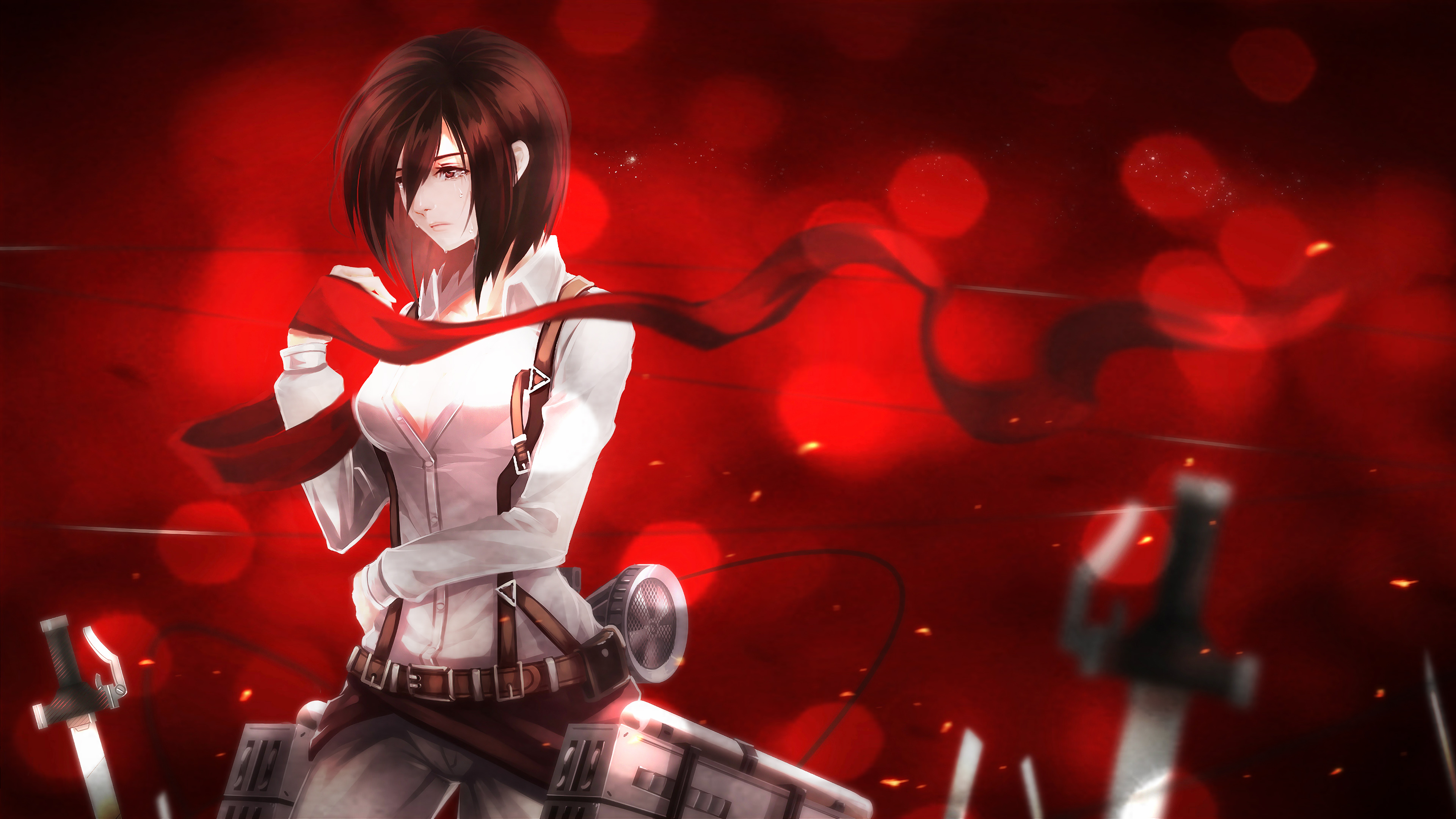 Attack On Titan Season 3 Background - Mikasa Shingeki No Kyojin Hd - HD Wallpaper 