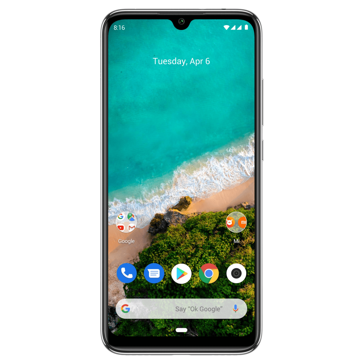 Xiaomi Mi A3 Press Renders Leak Black Front - Mi A3 Qatar Price - HD Wallpaper 