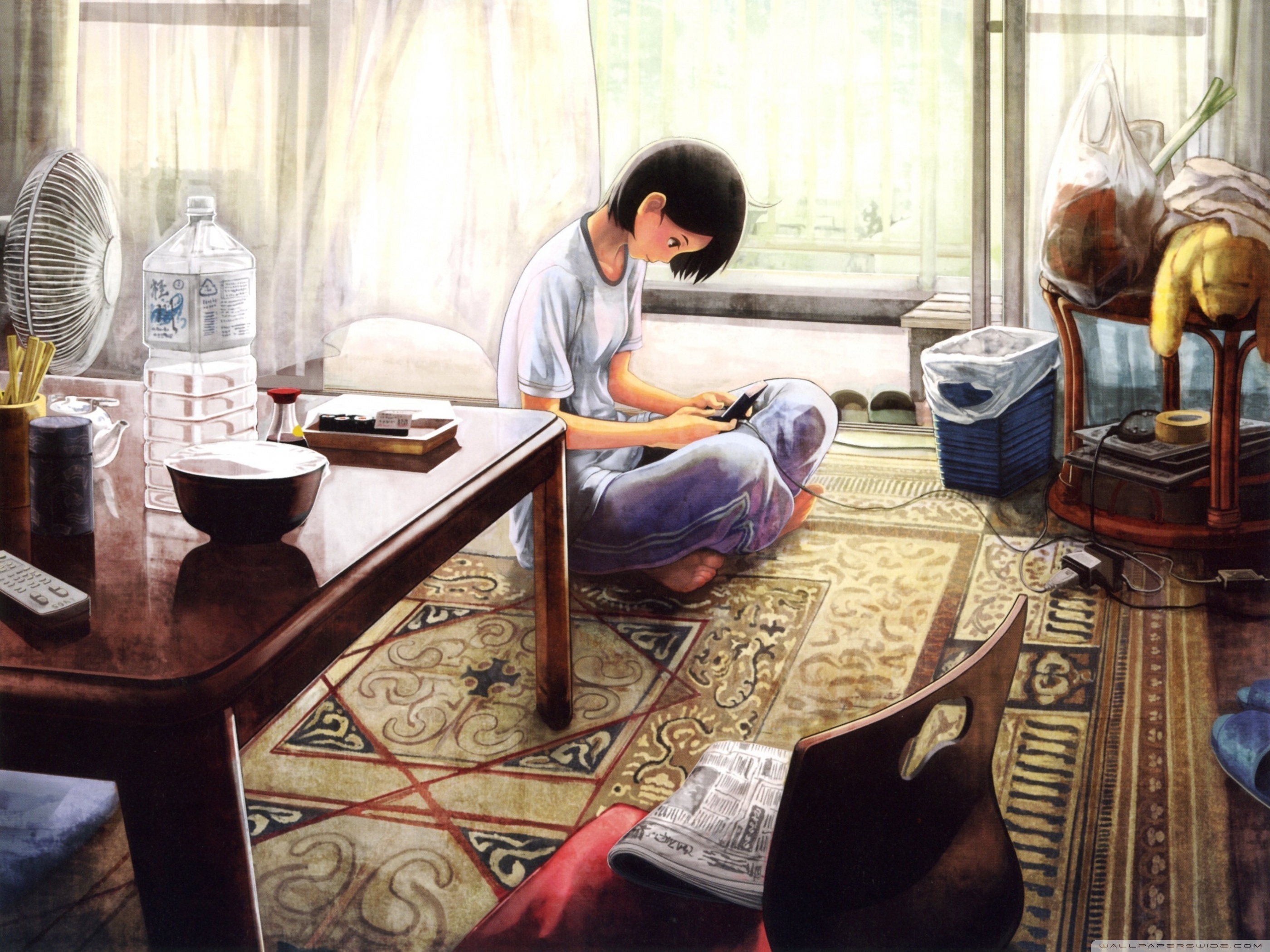 Anime Girl Playing Video Games - HD Wallpaper 