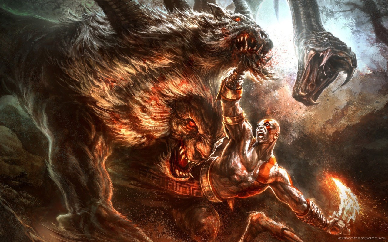 God Of War 3 Lucha, Juegos Wallpapers - Hd Fire Lion - HD Wallpaper 
