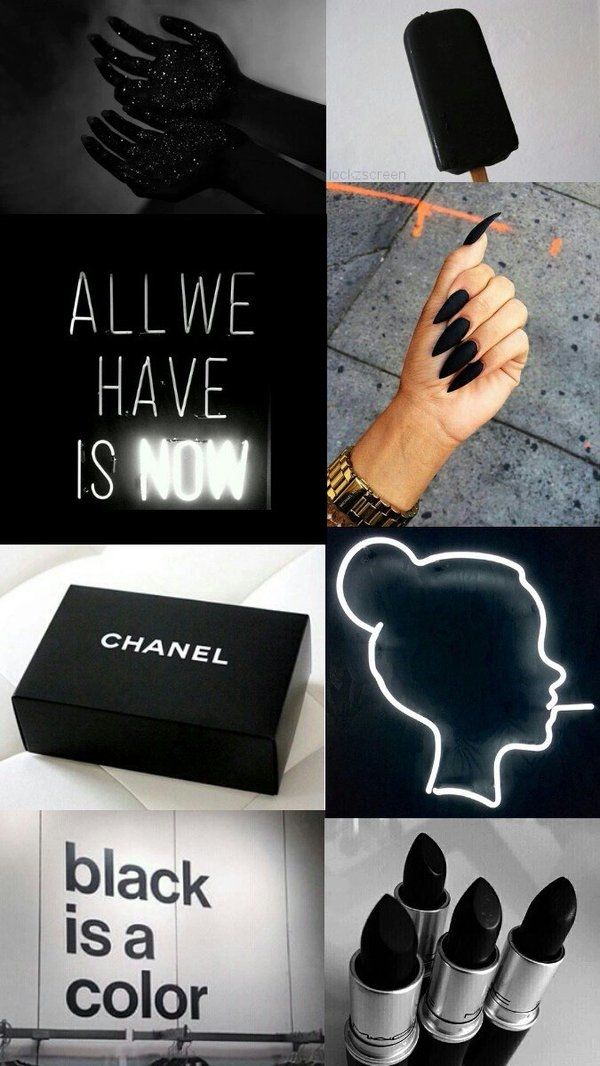 Black Wallpaper Collage - HD Wallpaper 