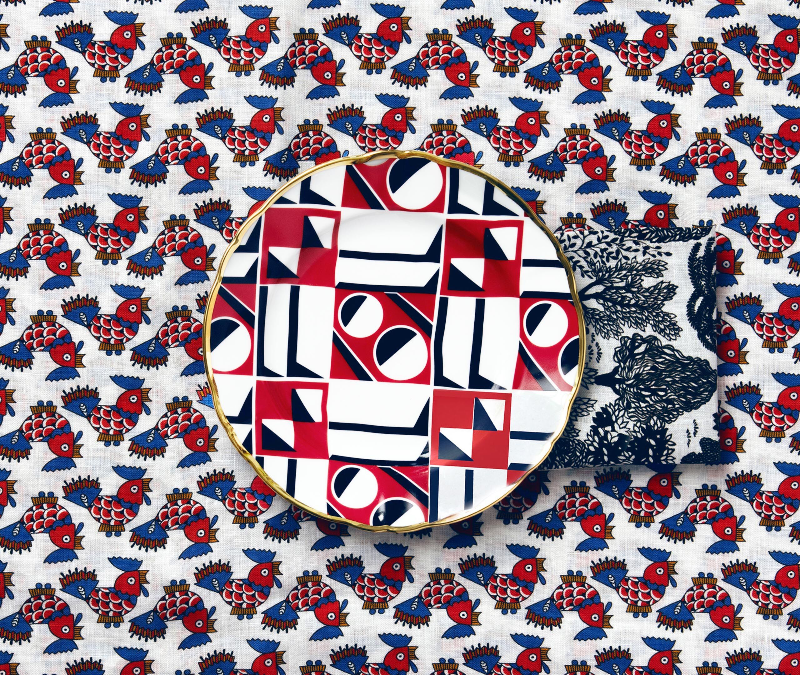 La Doublej Geometrico Dessert Plates Set Of - Circle - HD Wallpaper 