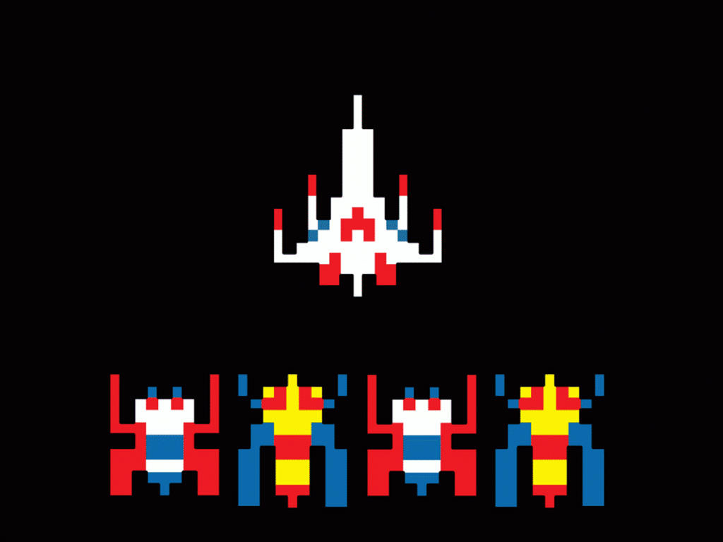 Retro Galaga - HD Wallpaper 