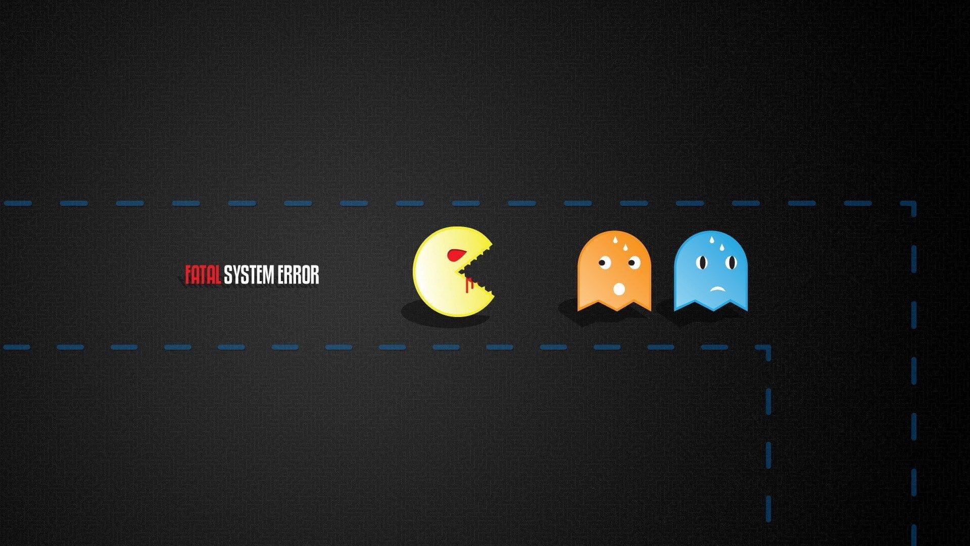 Fatal System Error Pacman - HD Wallpaper 