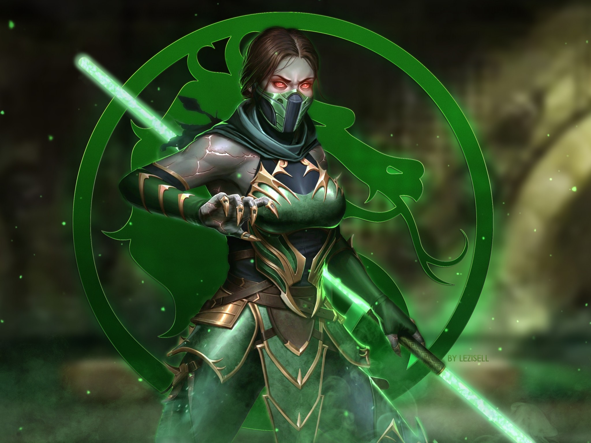 Mortal Kombat 11, Jade, Mask, Red Eyes, Fighting Games - Mortal Kombat 11 Hd - HD Wallpaper 