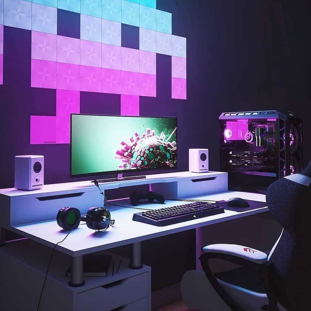Glow In The Dark Decoration Gaming Room - Gaming Room Inspo - 1024x1024  Wallpaper 