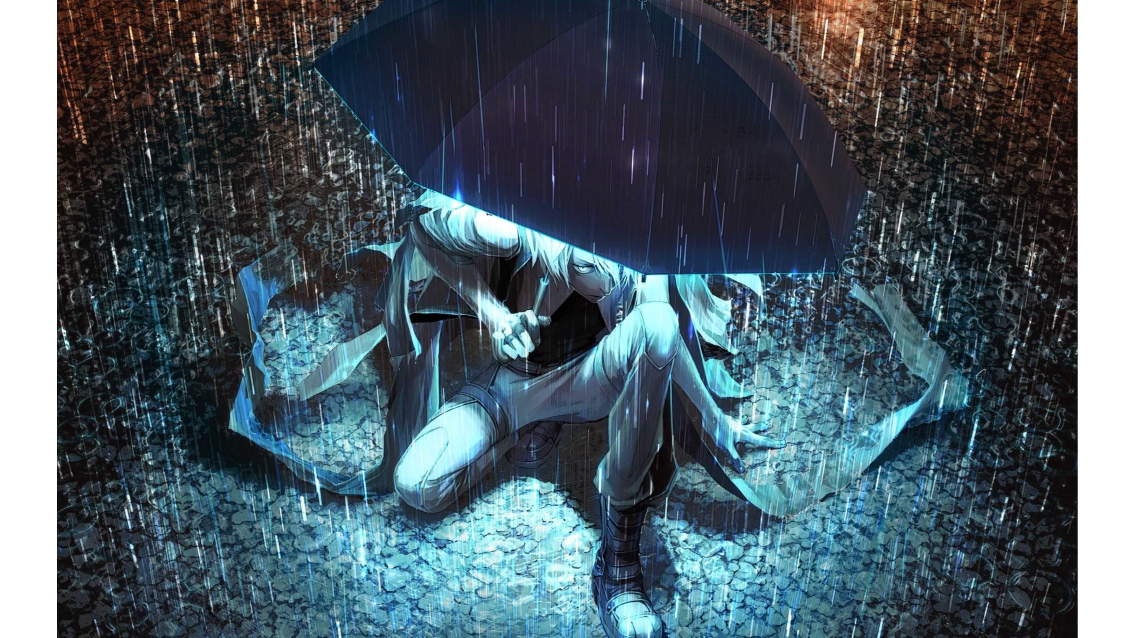 3840x2160, Under The Rainanime Wallpaper 4k Anime Of - Ultra Hd Anime  Wallpaper Pc - 3840x2160 Wallpaper 