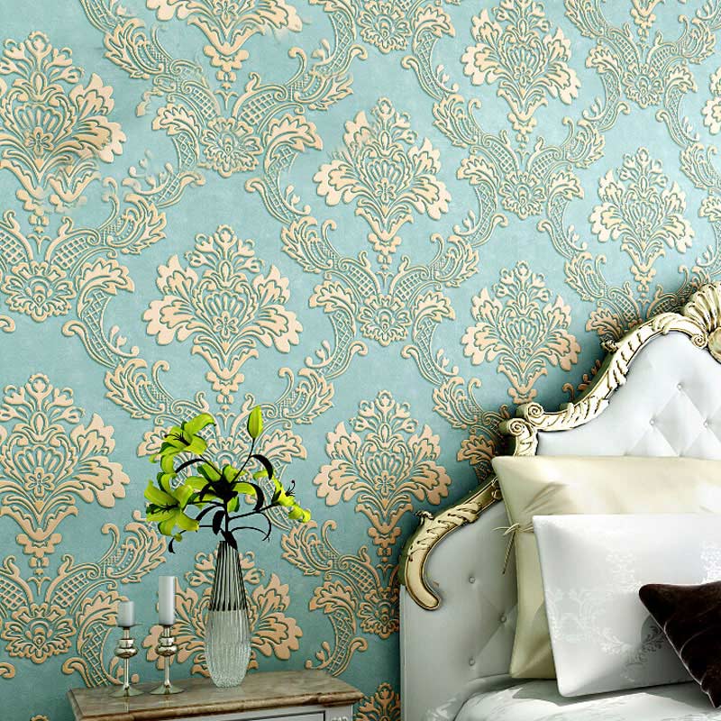 3d Non-woven Wallpaper Damask European Vintage Wallpaper - Vintage Wallpapers For Walls - HD Wallpaper 