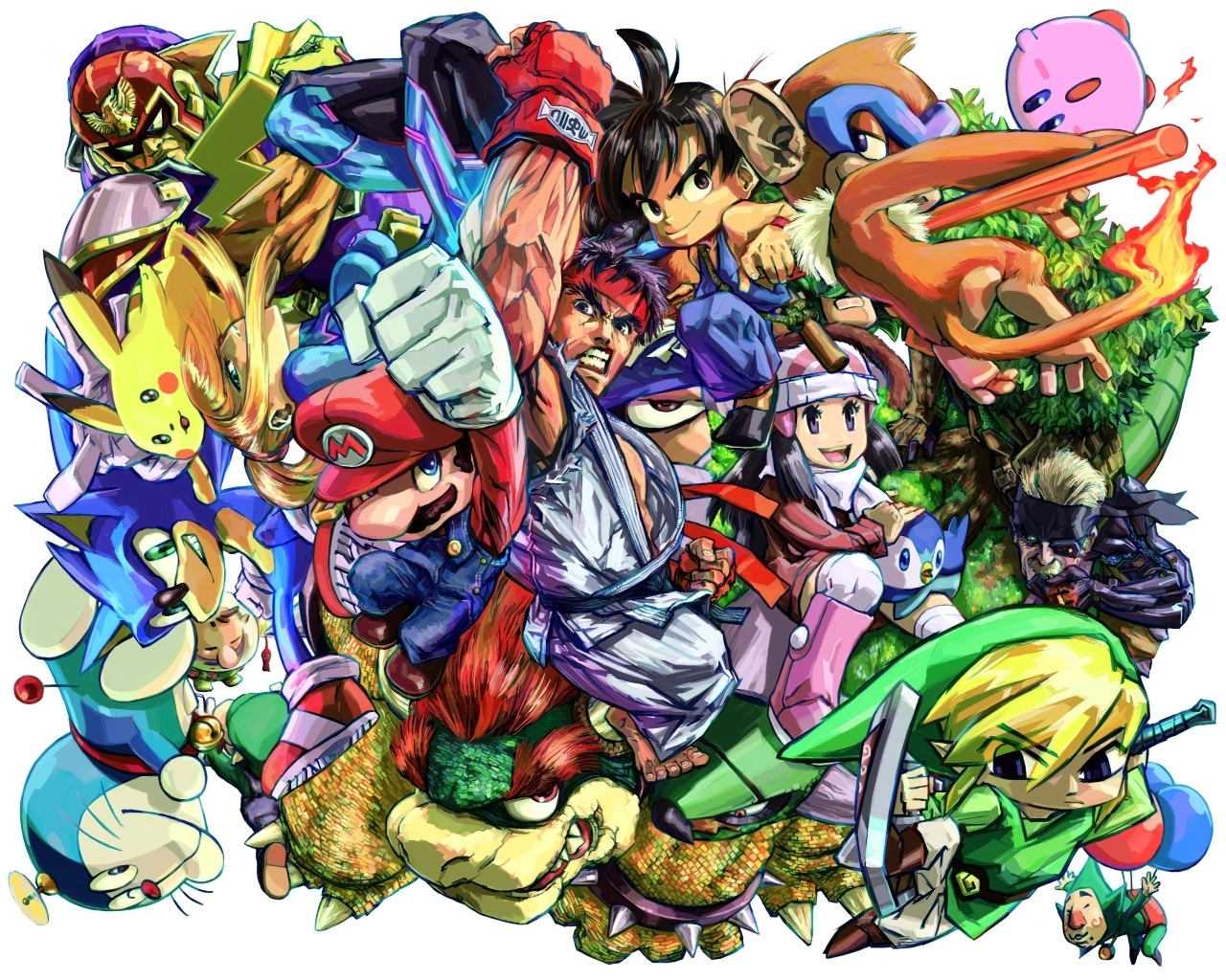 Street Fighter Mario Sonic - HD Wallpaper 