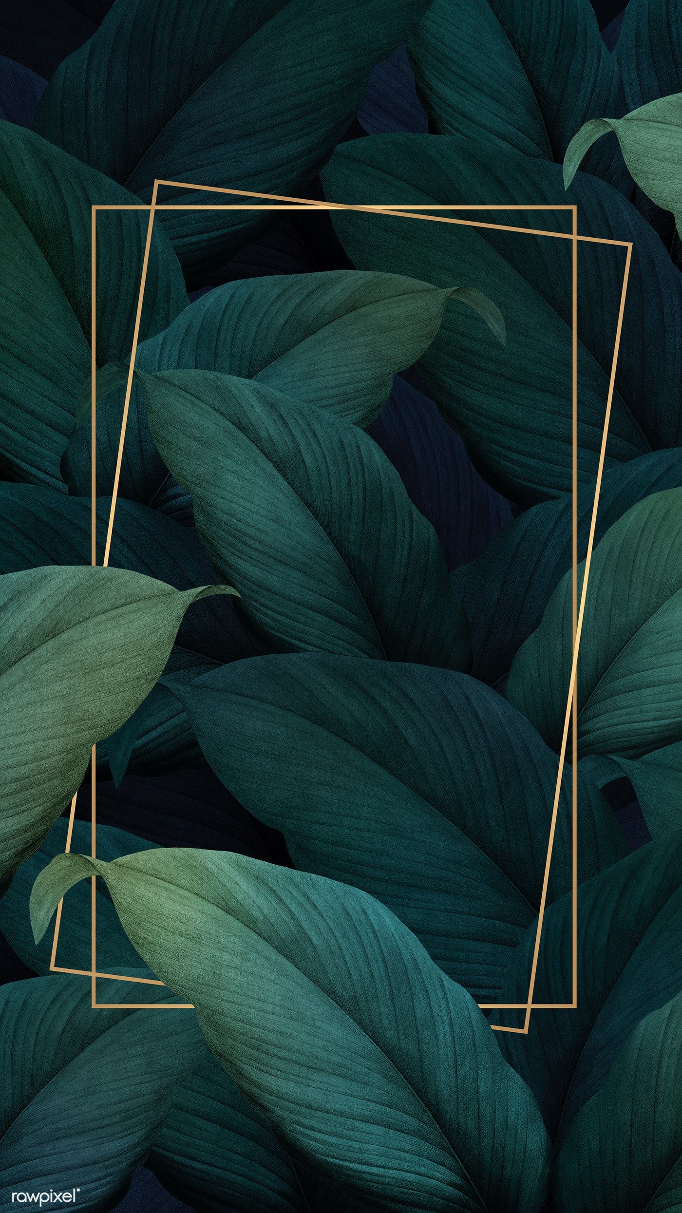 Green Tropical Leaves Patterned Poster - HD Wallpaper 