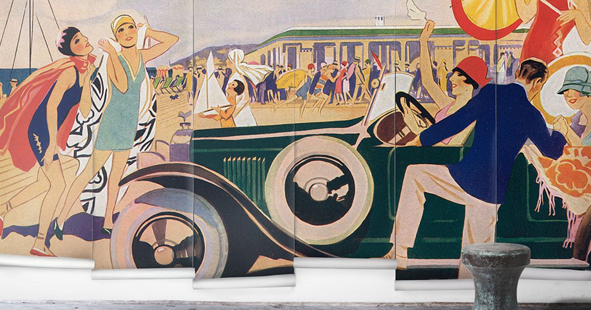 French Riviera Mural - HD Wallpaper 