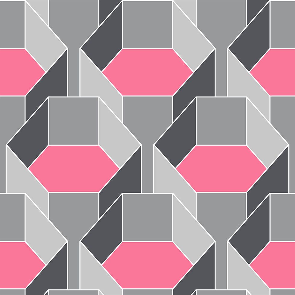 Pink And Grey Retro - HD Wallpaper 