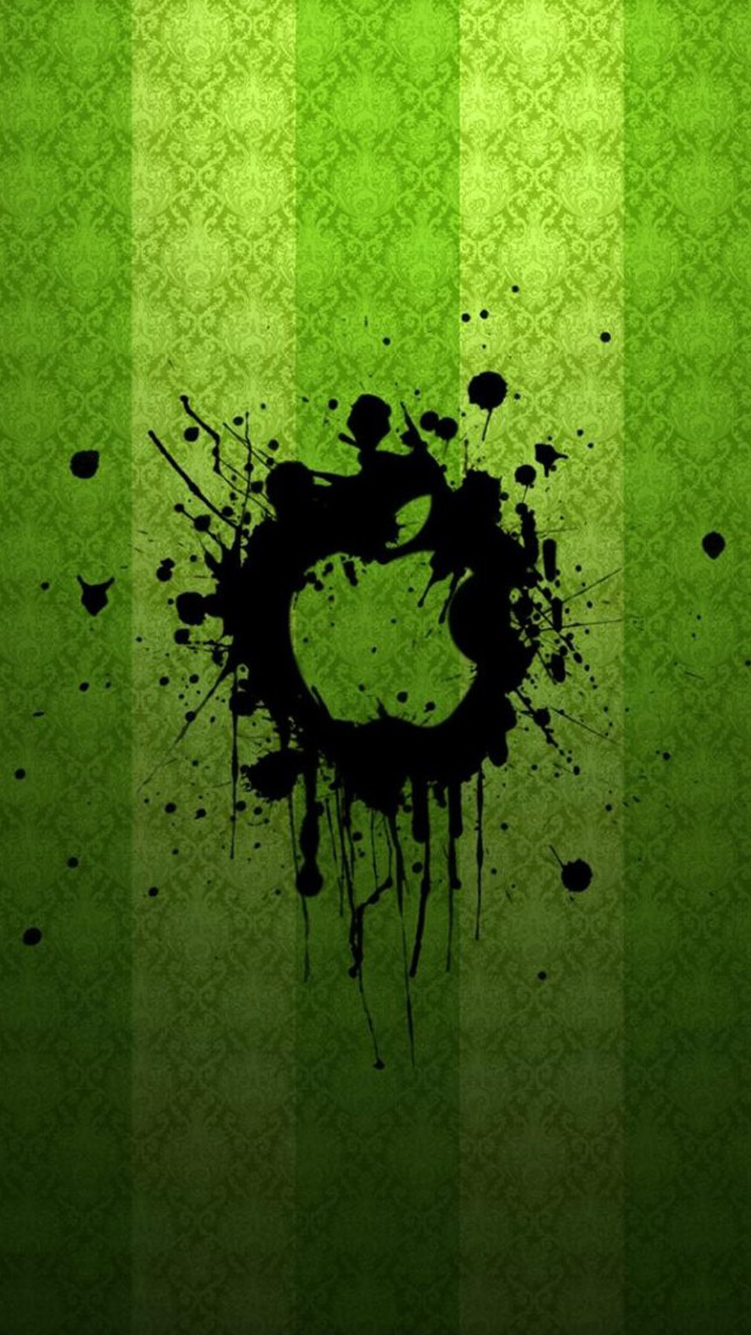 Green Apple Iphone Wallpaper - Black And White Splatter Paint Iphone - HD Wallpaper 