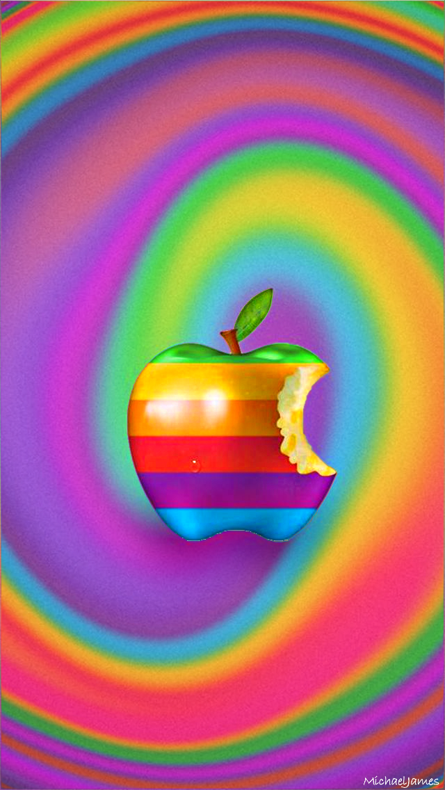 Rainbow Wallpaper Apple Logo Png - HD Wallpaper 