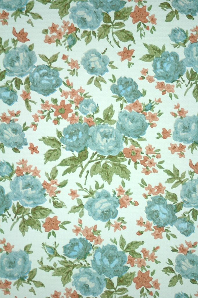 Vintage Wallpaper 50s Blue - HD Wallpaper 