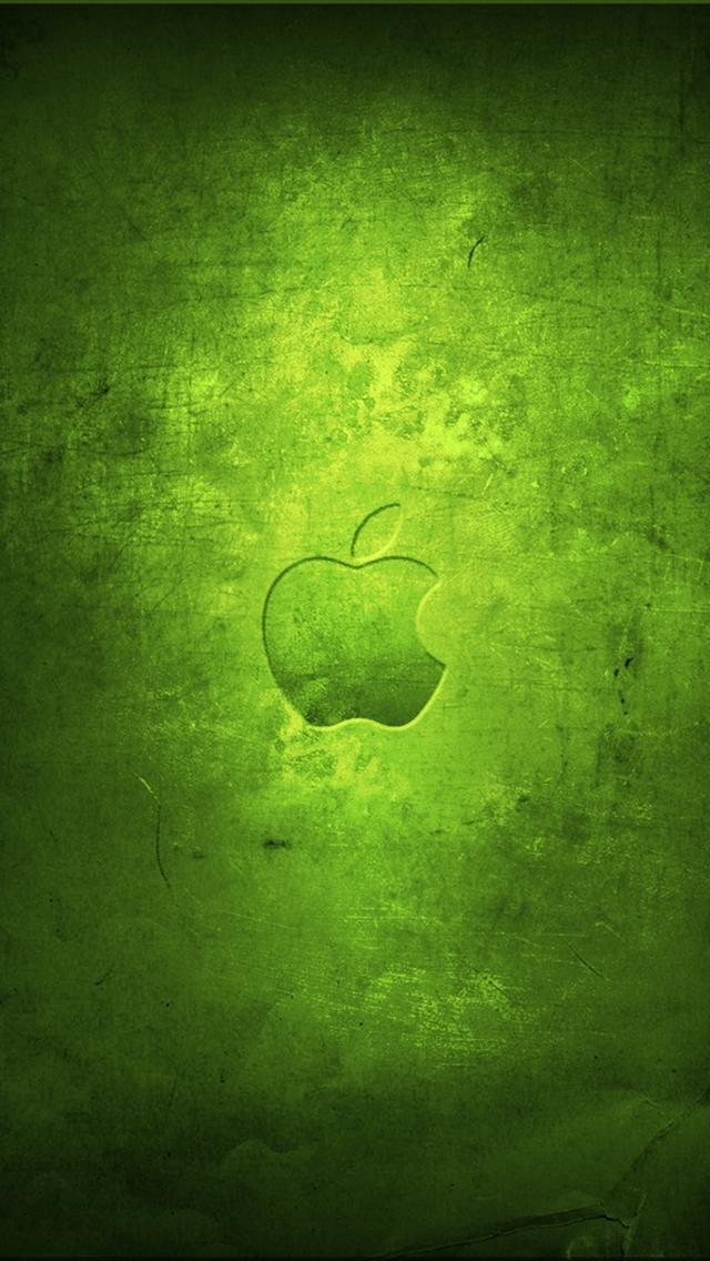 Hd Apple Old Green Iphone 5 Wallpapers - HD Wallpaper 