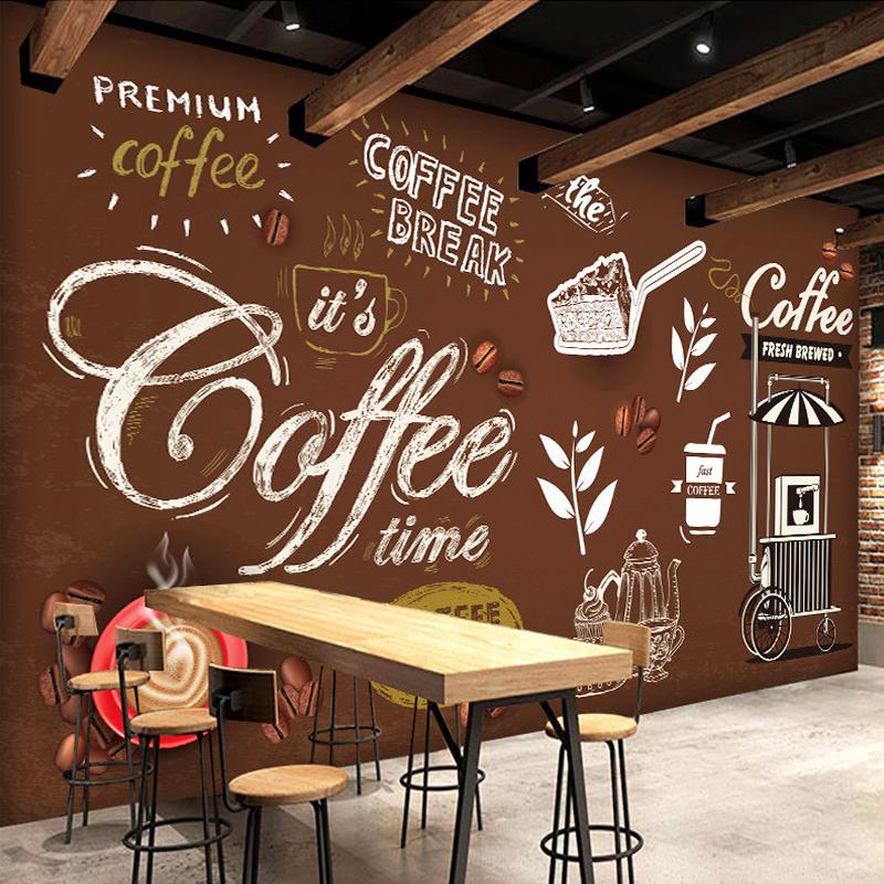 Coffee Shop Wall Painting - HD Wallpaper 