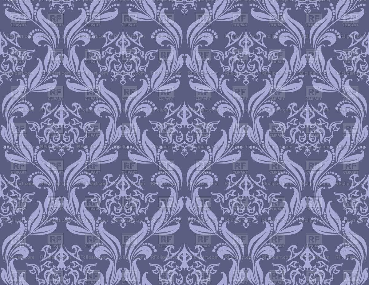 Old Style Blue Wallpaper With Vintage Ornament Vector - Illustration - HD Wallpaper 