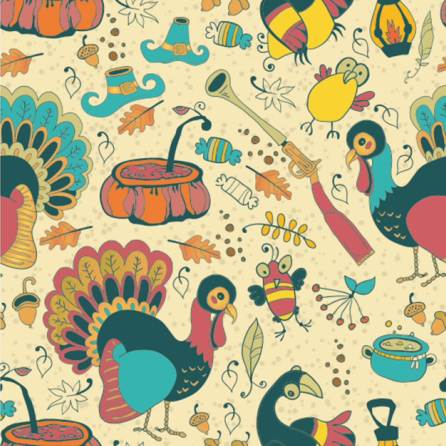 Thanksgiving Pattern - HD Wallpaper 