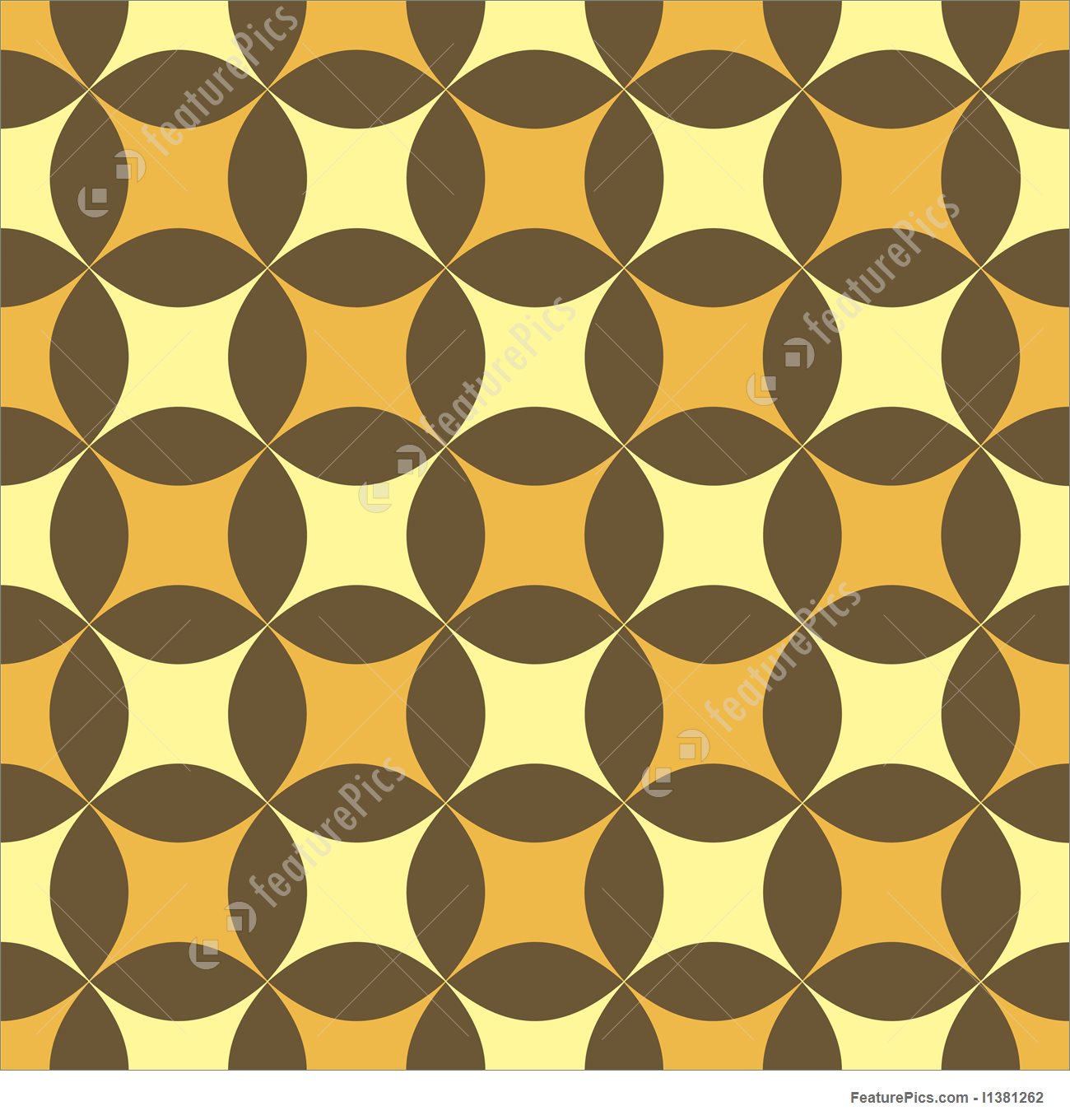 Illustration Of A Sixties Style Wallpaper In Brown - Sixties - HD Wallpaper 