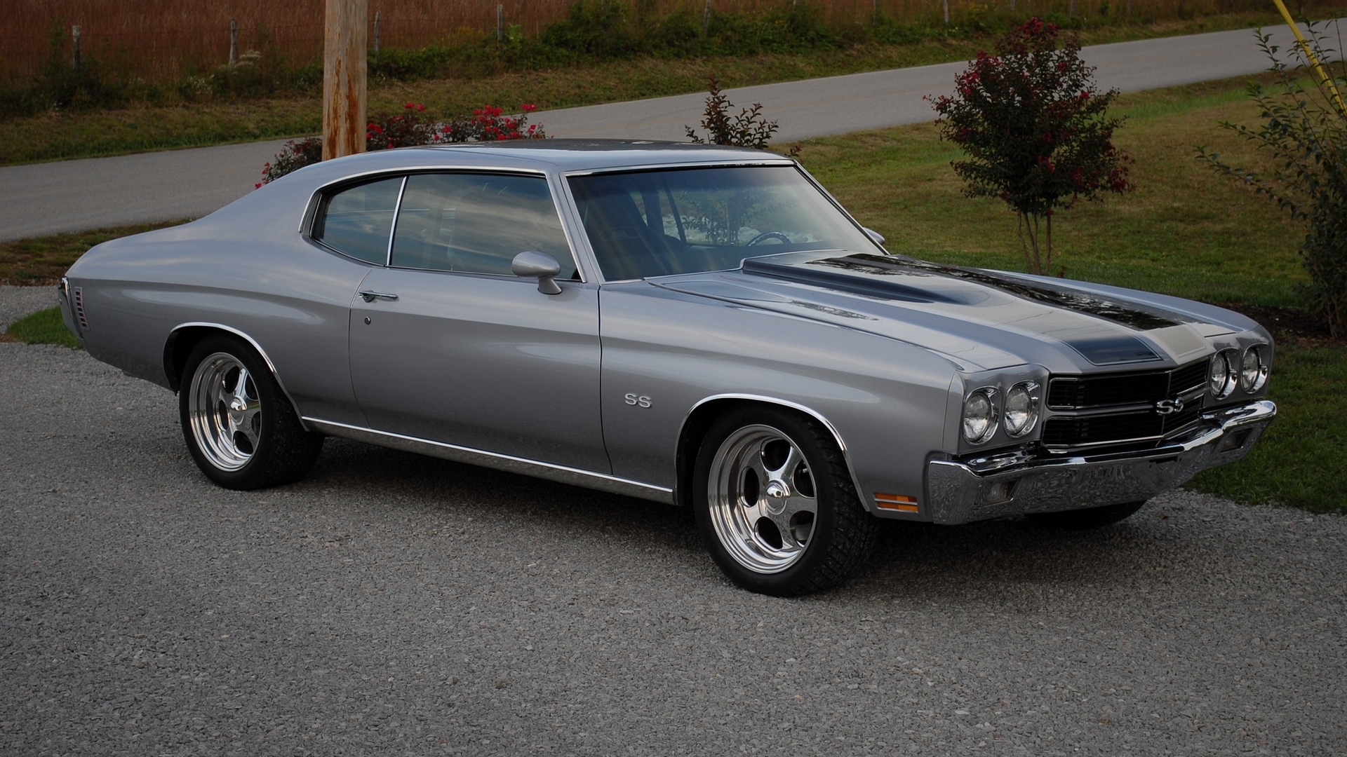 Wallpaper Chevrolet, Chevelle, Ss, 1970, Gray, Side - Chevrolet Chevelle Ss 4k - HD Wallpaper 