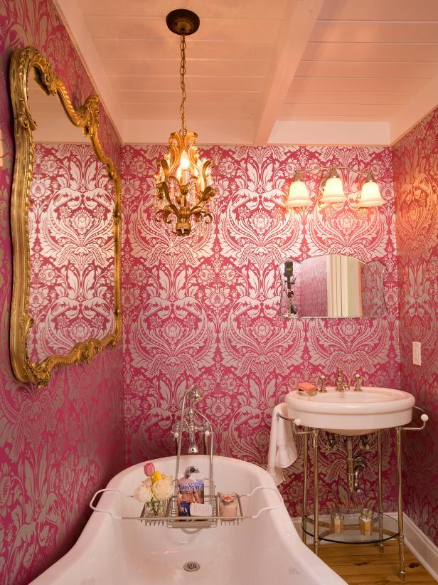 Property Brothers Pink Bathroom - HD Wallpaper 