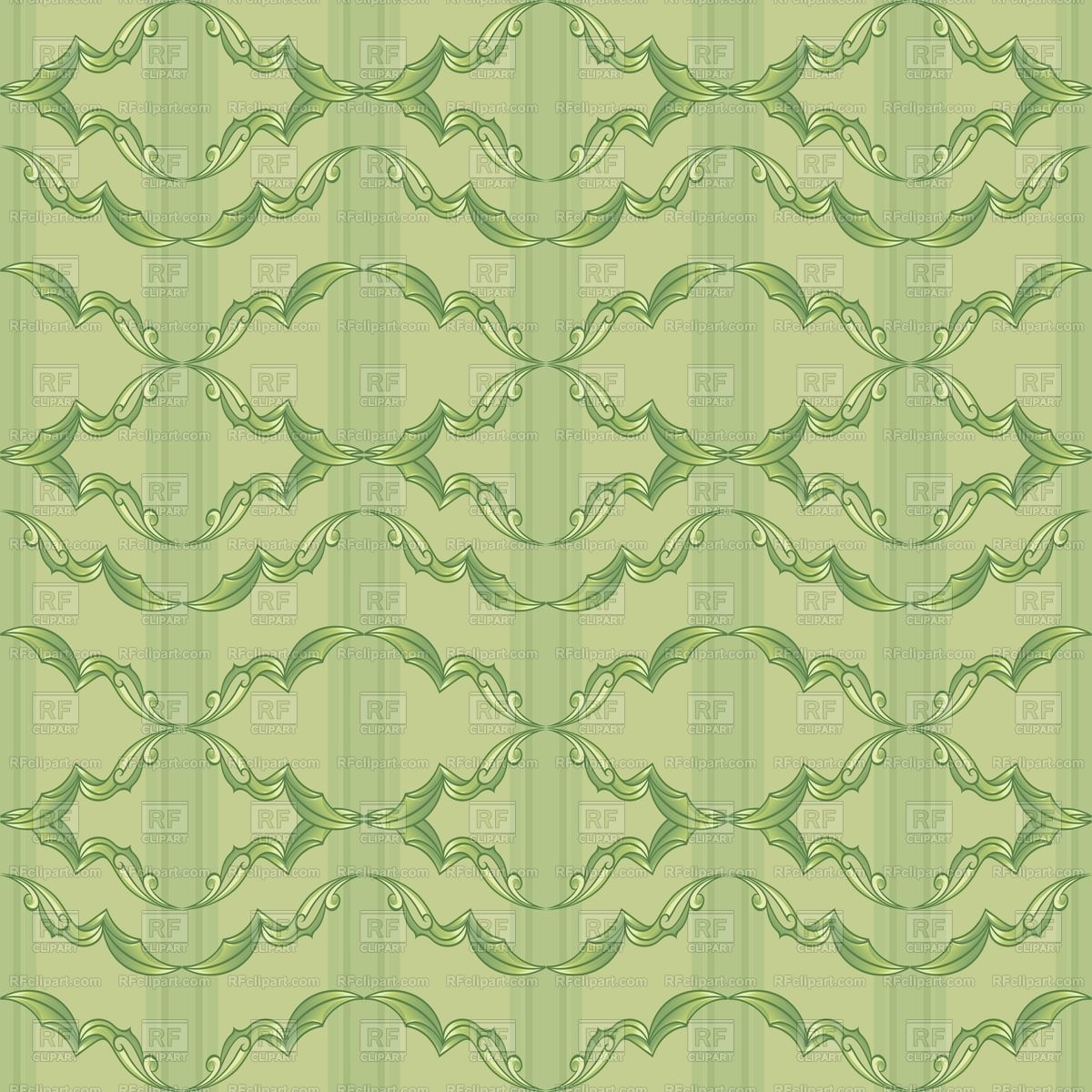Vintage Green Wallpaper Pattern Vector Image Vector - Vector Graphics - HD Wallpaper 