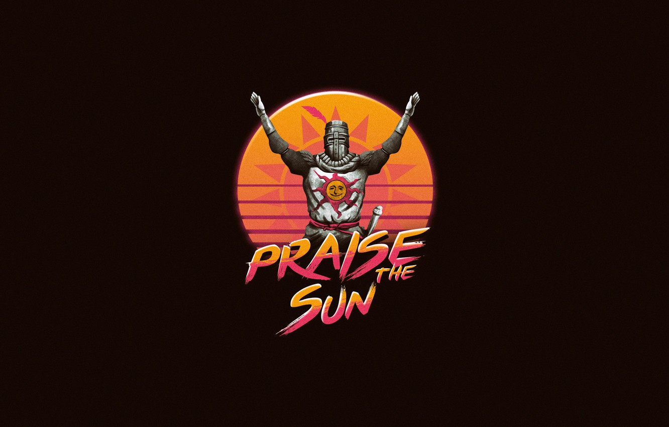 Photo Wallpaper Minimalism, Music, 80s, Dark Soul, - Praise The Sun Desktop - HD Wallpaper 