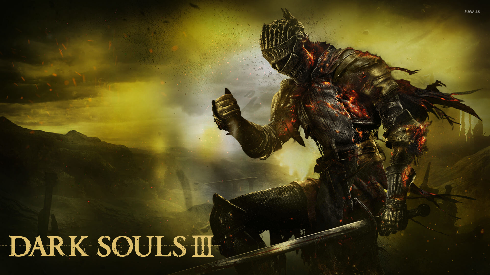Dark Souls 3 Flaming Knight - HD Wallpaper 