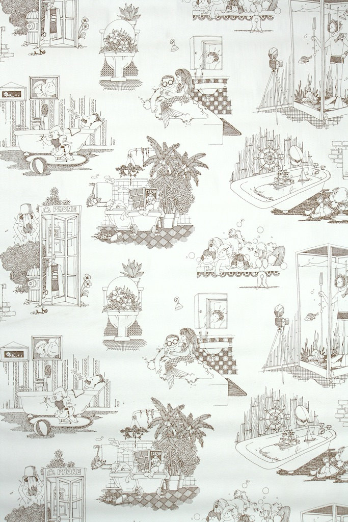 Retro Wallpaper Bathroom Mermaid - HD Wallpaper 