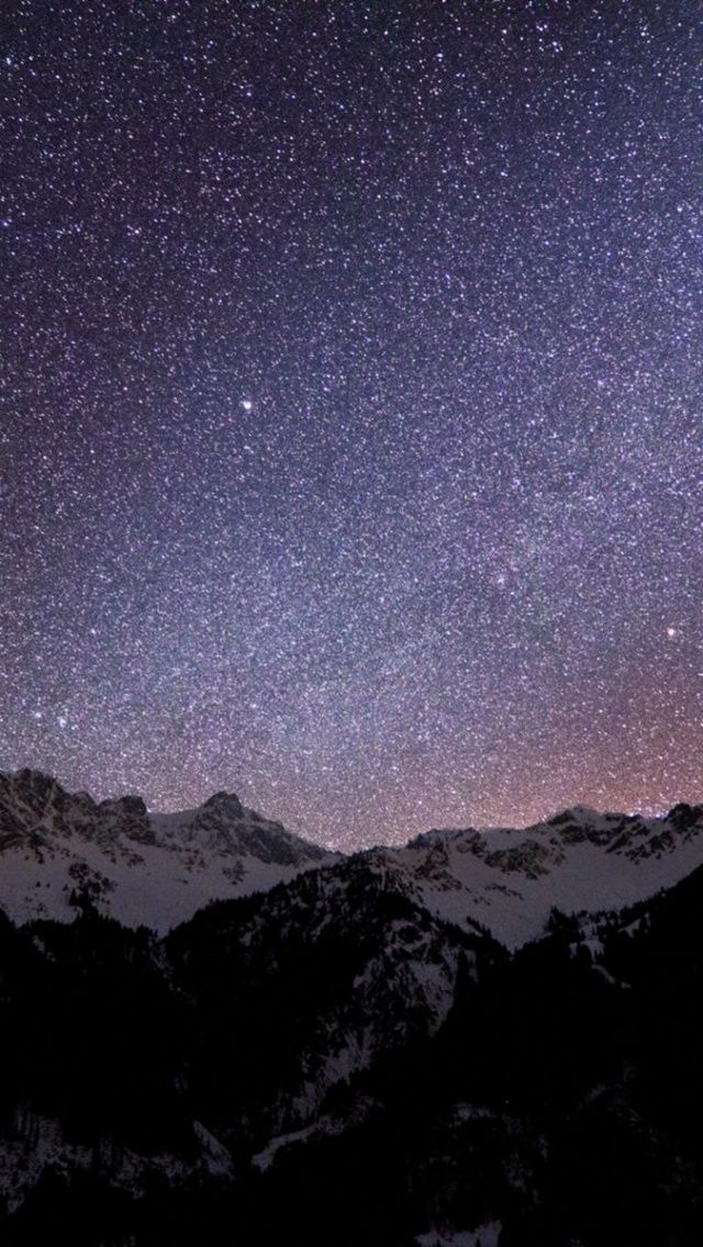Stars Wallpapers Iphone Group - Stars And Mountains Photography - HD Wallpaper 