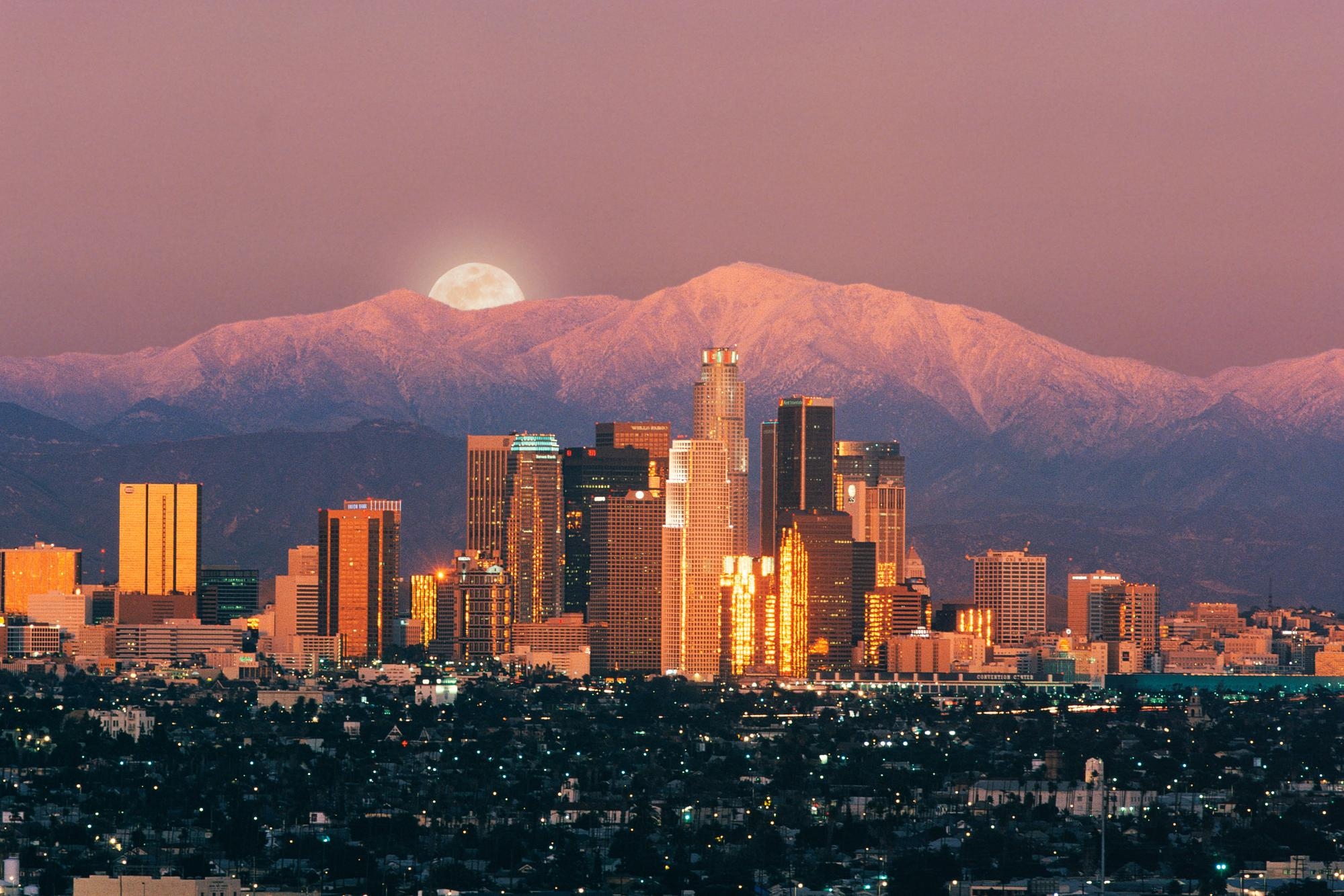 California Wallpaper - Los Angeles Snowy Mountains - HD Wallpaper 