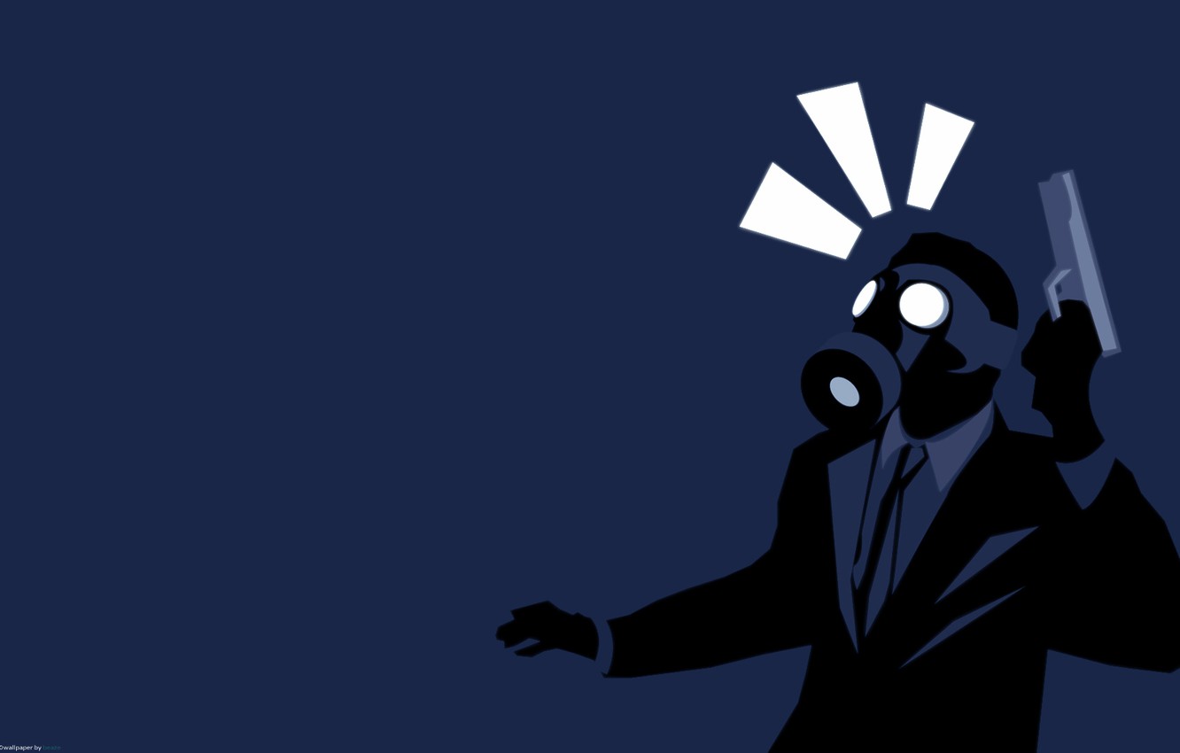 Photo Wallpaper Gun, People, Gas Mask, Tuxedo - Cartoon Gas Mask Profile - HD Wallpaper 