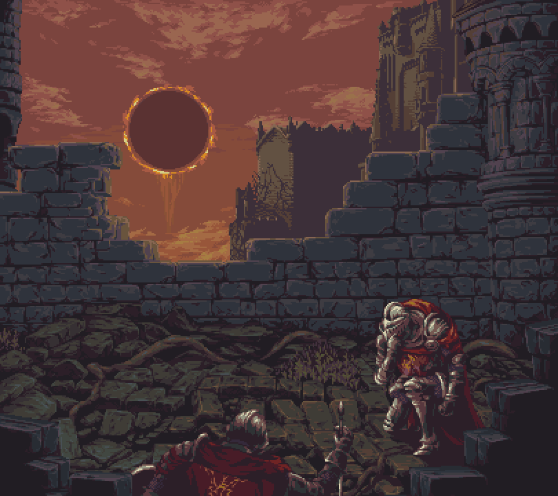 Dark Souls Bit Art - HD Wallpaper 