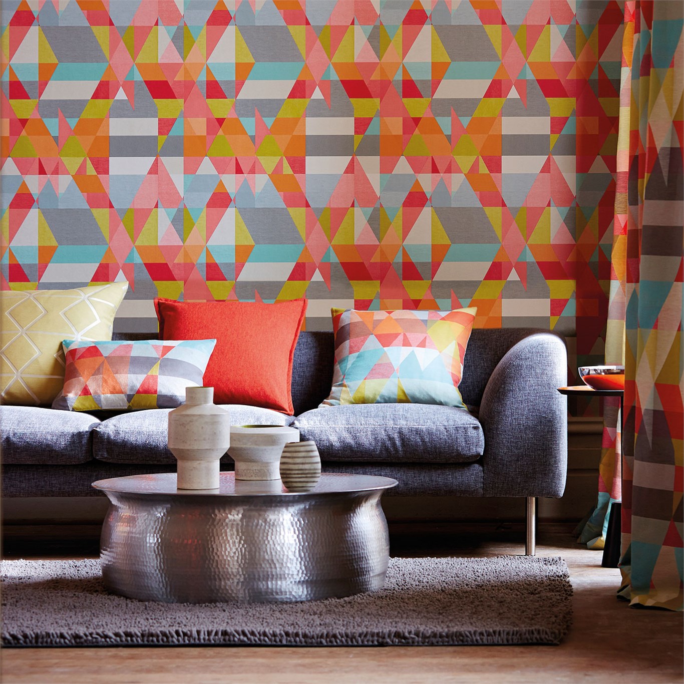 Axis, A Wallpaper By Scion, Part Of The Spirit & Soul - Orange Wallpaper For Living Room - HD Wallpaper 