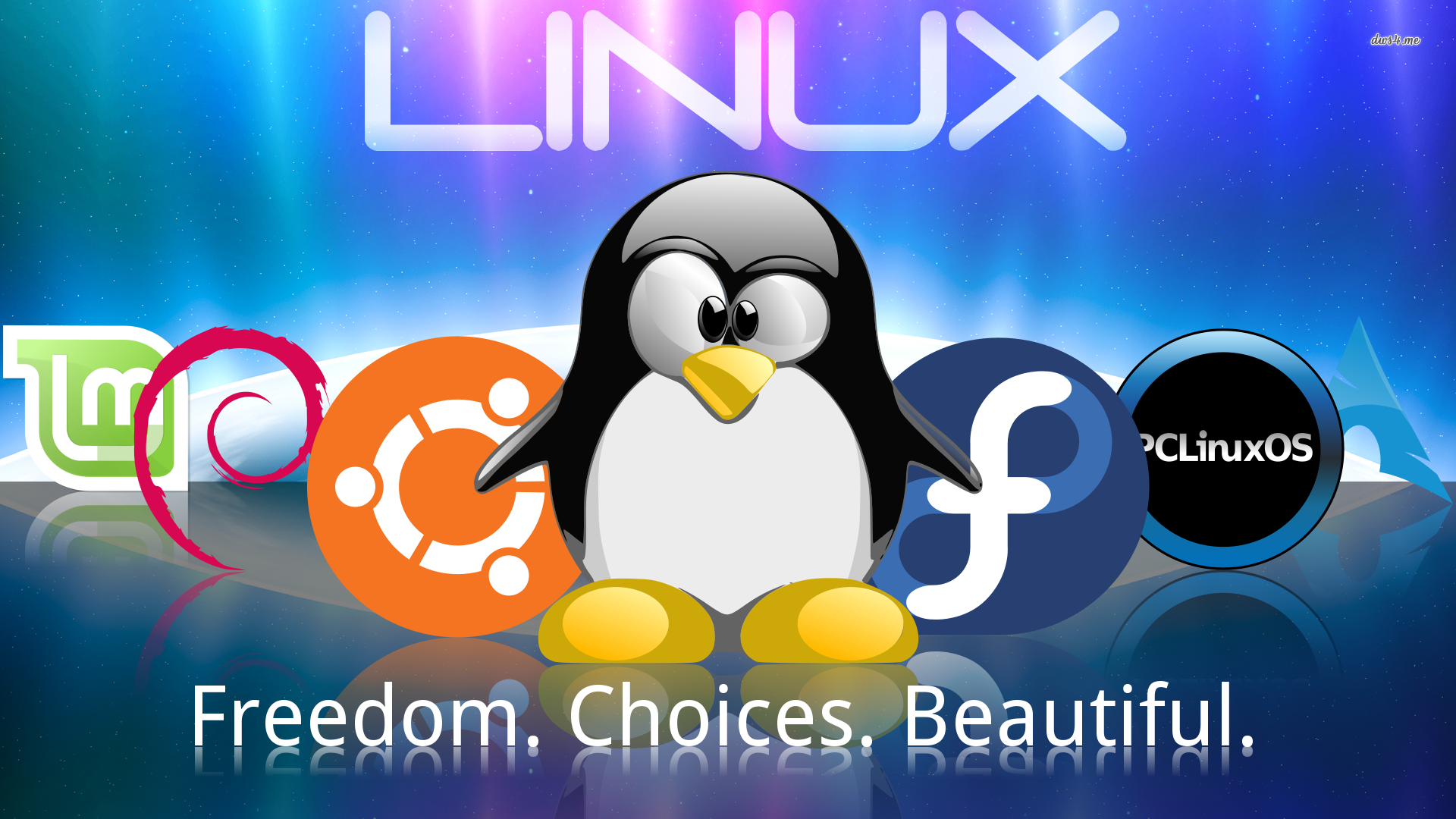 Linux tux ubuntu debian fedora logos hd wallpaper different types of